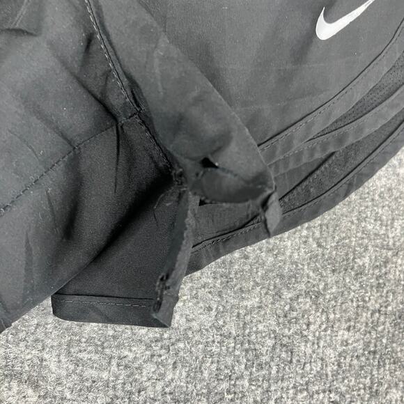 Nike Dri-Fit Shorts Womens L Black Mesh Sides Drawstring Athletic Activewear - Picture 4 of 10
